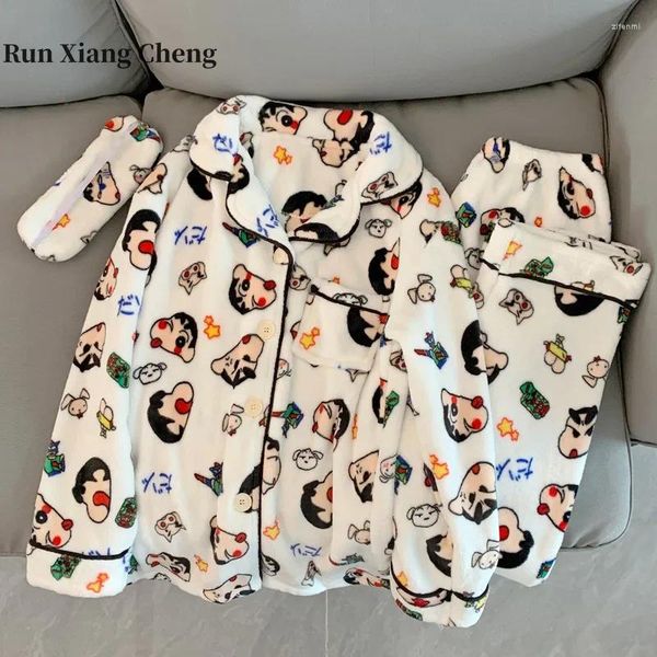 Sleepwear Womens Runxianheng 2024 Winter Graffiti Warm Coral Veet Thick Crayon Xiaoxin Nightwear Home Clothing
Sleepwear Womens Runxianheng 2024 Winter Graffiti Warm Coral Veet Thick Crayon Xiaoxin Nightwear Home Clothing