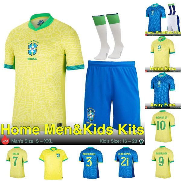 2023 2024 America' cup BRAZILS soccer jerseys NEYMAR L.PAQUETA VINI JR. 23 P.COUTINHO RICHARLISON football shirt G.JESUS T.SILVA PELE CASEMIRO men women kids sets jersey, Home 2026 quality patch
2023 2024 America' cup BRAZILS soccer jerseys NEYMAR L.PAQUETA VINI JR. 23 P.COUTINHO RICHARLISON football shirt G.JESUS T.SILVA PELE CASEMIRO men women kids sets jersey, Home 2026 quality patch