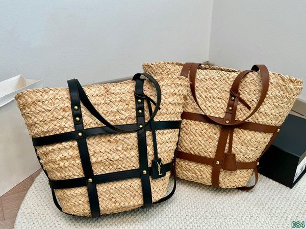 Women's Summer Beach Bag Grass Woven Bag Large Capacity Handbag Letter Decoration Designer Bag, Black
Women's Summer Beach Bag Grass Woven Bag Large Capacity Handbag Letter Decoration Designer Bag, Black