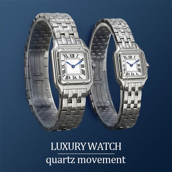Luxurys Watches watches high quality women Wristwatches Pantheres 22 or 27 MM Stainless Steel Gold watchstrap Two sizes casual modern diamond bezel clasic watch, #11 optional accessories
Luxurys Watches watches high quality women Wristwatches Pantheres 22 or 27 MM Stainless Steel Gold watchstrap Two sizes casual modern diamond bezel clasic watch, #11 optional accessories