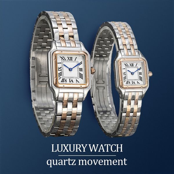 womens watch Wristwatches Luxurys Watches Pantheres 22 or 27 MM Two sizes Stainless Steel Gold watchstrap clasic watch, #11 optional accessories
womens watch Wristwatches Luxurys Watches Pantheres 22 or 27 MM Two sizes Stainless Steel Gold watchstrap clasic watch, #11 optional accessories