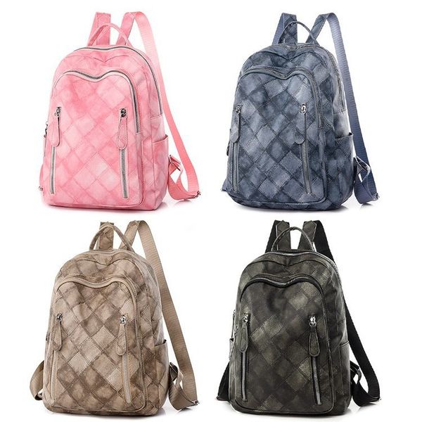 Simplicity women shoulder bag 4 colors simple atmosphere zipper anti-theft student backpack daily Joker rhombic handbags soft and light leather handbag, Khaki
Simplicity women shoulder bag 4 colors simple atmosphere zipper anti-theft student backpack daily Joker rhombic handbags soft and light leather handbag, Khaki
