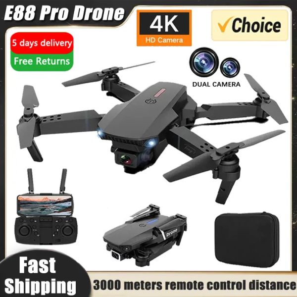 Professional Drone E88 4K Wide-Angle HD Camera WiFi FPV Height Hold Foldable RC Quadcopter - Not a Camera-Free Children's Toy, Black
Professional Drone E88 4K Wide-Angle HD Camera WiFi FPV Height Hold Foldable RC Quadcopter - Not a Camera-Free Children's Toy, Black