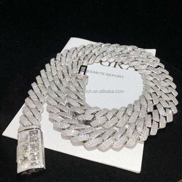 Custom Hip Hop Jewelry Vvs1 Iced Out Cuban Chain 925 Silver 15mm 14mm 12mm Diamond Cuban Chain
Custom Hip Hop Jewelry Vvs1 Iced Out Cuban Chain 925 Silver 15mm 14mm 12mm Diamond Cuban Chain
