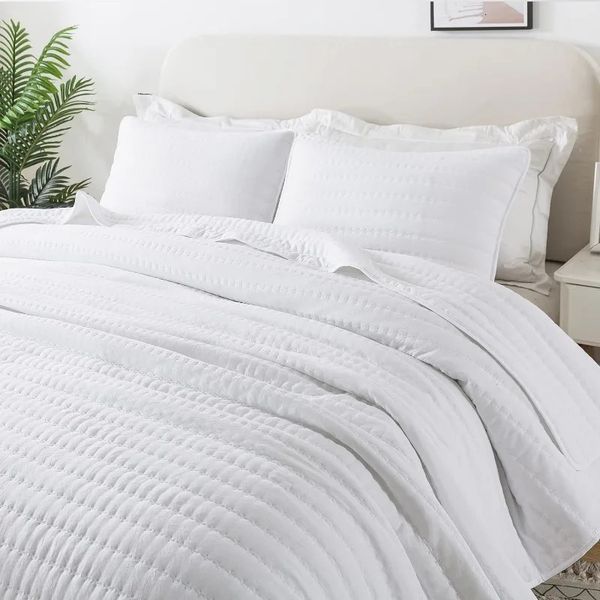 Lightweight Soft Quilt Bedding Set with Bedspread Coverlet 3 Piece Quilted Blanket Thin Comforter Bed Cover for All Season - 240506, Dark cream
Lightweight Soft Quilt Bedding Set with Bedspread Coverlet 3 Piece Quilted Blanket Thin Comforter Bed Cover for All Season - 240506, Dark cream