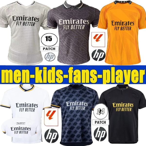 23 24 BELLINGHAM Soccer Jerseys VALVERDE VINI JR Madrids 2023 2024 RODRYGO MBAPPE Fan Player version Real CAMAVINGA Football shirts kit finals uniform Orange gray, Black
23 24 BELLINGHAM Soccer Jerseys VALVERDE VINI JR Madrids 2023 2024 RODRYGO MBAPPE Fan Player version Real CAMAVINGA Football shirts kit finals uniform Orange gray, Black