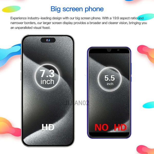 Configuration High i15 Pro Max 7.3 Inch Smartphone 16GB RAM 1TB Android Mobile Phone Camera 48MP+108MP Face ID GPS OTG Waiting for multiple functions to your, Blue
Configuration High i15 Pro Max 7.3 Inch Smartphone 16GB RAM 1TB Android Mobile Phone Camera 48MP+108MP Face ID GPS OTG Waiting for multiple functions to your, Blue