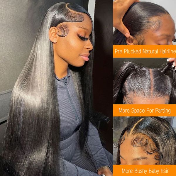 HD Transparent Straight Lace Frontal Wigs Brazilian 13x4 13x6 4x4 Small Large Cap Lace Front Human Hair Wigs Women Pre Plucked Remy, Mix color
HD Transparent Straight Lace Frontal Wigs Brazilian 13x4 13x6 4x4 Small Large Cap Lace Front Human Hair Wigs Women Pre Plucked Remy, Mix color