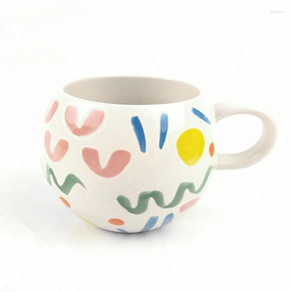 Mugs Ceramic Tea Mug For Porcelain Round Cup With Colorful Hand-drawn es Cups Office And Home Couples Party Use, Picture shown
Mugs Ceramic Tea Mug For Porcelain Round Cup With Colorful Hand-drawn es Cups Office And Home Couples Party Use, Picture shown