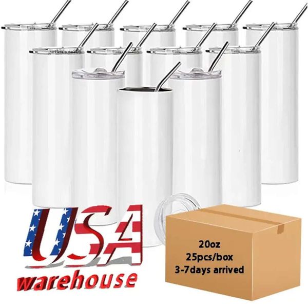 Stock CA/US 20oz Stainless Steel Water Bottles Blank Sublimation Slim Coffee Mugs with Lid and Plastic Straw Straight Tumblers 0525 0516, White
Stock CA/US 20oz Stainless Steel Water Bottles Blank Sublimation Slim Coffee Mugs with Lid and Plastic Straw Straight Tumblers 0525 0516, White