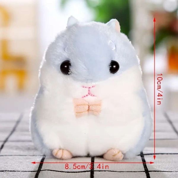 Cute Hamster Animal Hamsters Plush Toy Small Stuffed Doll with Chain for Kid Boy Girl Goodie Bag Fillers Birthday Gift