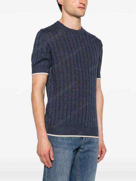 Brunello T Shirts for Men Casual Tees Designer Mens Tshirt Summer Clothes Short Sleeves Contrasting-trim Knitted T-shirt Cuccinelli, Blue
Brunello T Shirts for Men Casual Tees Designer Mens Tshirt Summer Clothes Short Sleeves Contrasting-trim Knitted T-shirt Cuccinelli, Blue