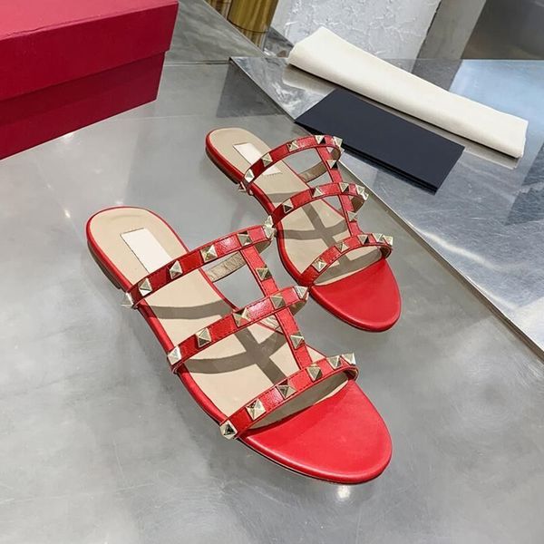 Designer Women Sandals Hollow out logo Flat Slippers Sandal rivet Girl Shoes Platform Slides Lady casual Flip Flops, Random color2
Designer Women Sandals Hollow out logo Flat Slippers Sandal rivet Girl Shoes Platform Slides Lady casual Flip Flops, Random color2