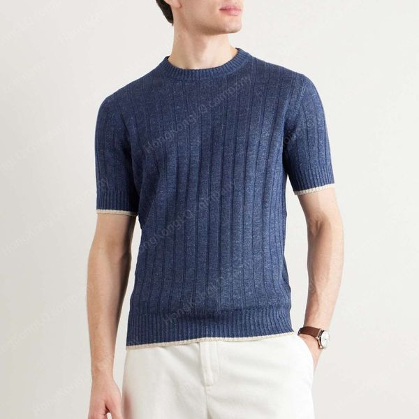 Brunello T Shirts for Men Casual Tees Designer Mens Tshirt Summer Contrast-Tipped Linen and Cotton-Blend T-Shirt Cuccinelli, Blue
Brunello T Shirts for Men Casual Tees Designer Mens Tshirt Summer Contrast-Tipped Linen and Cotton-Blend T-Shirt Cuccinelli, Blue