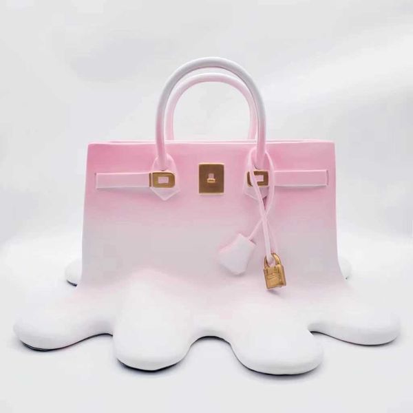 Vases high quality pink Resin Flowers Home Decor aesthetic room decor Wedding desk Ornament Living Room Big Bag Vase Luxury R250920 Q260723