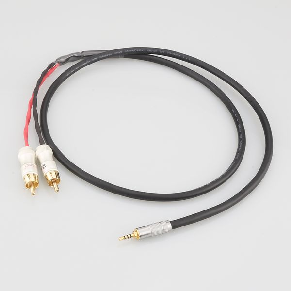 HIFI 2.5/3.5/4.4mm Balanced Male to 2 RCA Male Audio Adapter Cable 6.35mm XLR 7n-OCC Single Crystal Copperr Audio Cable