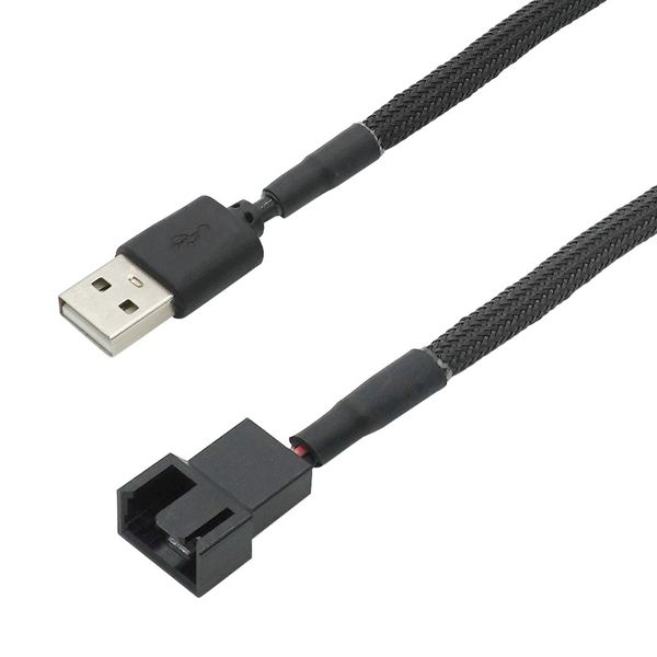 3pin or 4pin Fan To Usb Adapter Cables 4 Pin Computer Pc Fan Power Cable Connector Adapter 5v 30cm Connect