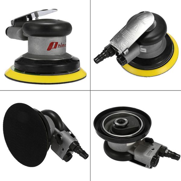 Pneumatic Orbital Sander Air Grinder 5" 6" Vacuum Eccentric Polishing/Grinding Machine Sanding Waxing Tools for Car Wall Metal
