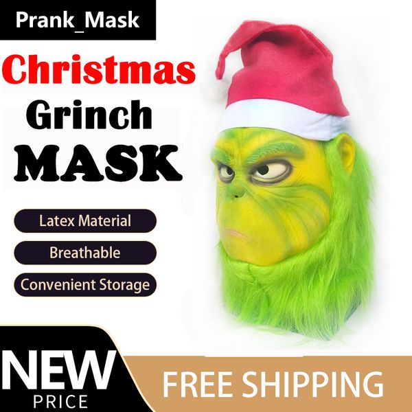 Christmas Grimmick Funny Mask Grinch Dress Up Green Furry Grimmick Latex Mask Headgear Xmas Stuffed Mask Adult Children Cosplay Grimmick Props
Christmas Grimmick Funny Mask Grinch Dress Up Green Furry Grimmick Latex Mask Headgear Xmas Stuffed Mask Adult Children Cosplay Grimmick Props