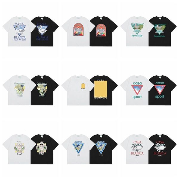 Casablanca T shirt Mens T-shirts womens designer t shirts short sleeves luxury Brand clothes summer leisure breathable printed clothing, Black
Casablanca T shirt Mens T-shirts womens designer t shirts short sleeves luxury Brand clothes summer leisure breathable printed clothing, Black