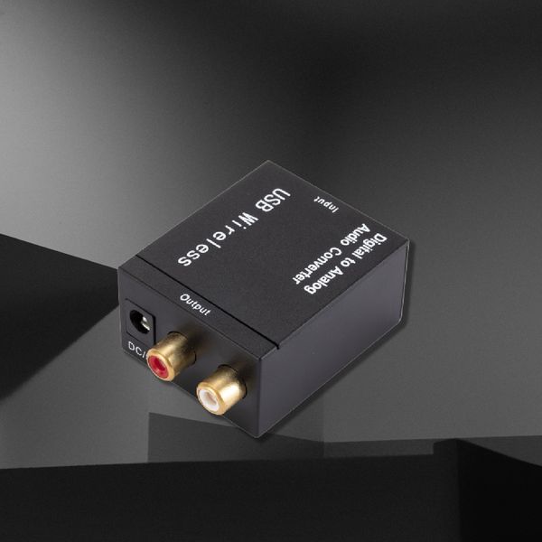 Digital to Analog Audio Converter Optical Fiber Toslink Coaxial Signal to RCA R/L Audio Decoder Stereo DAC Home Theater For TV ea7e5