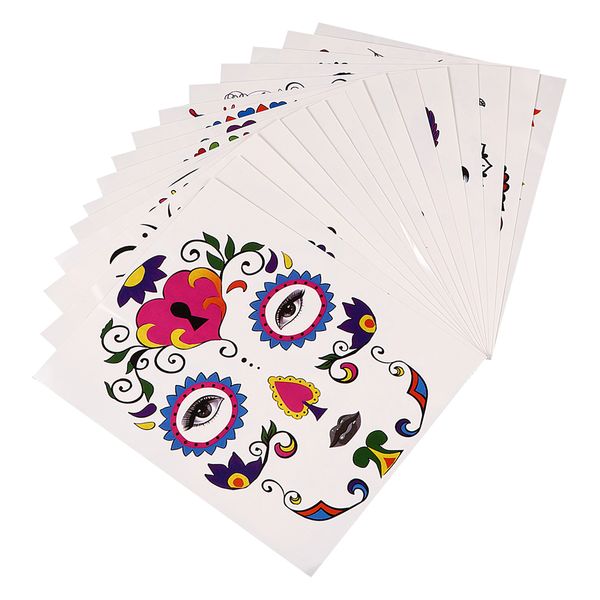 15 Sheets Halloween Face Stickers Scar Decals Wound European and American for Party