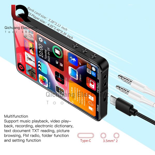 4 Inch X20-New UI HiFi MP4 Music Player Touch Screen 16GB BT 5.2 with Speaker 1080P Video Ebook FM MP3 Audio Player 16G-128G
