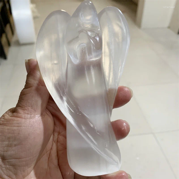 Figurines Decorative Natural White Selenite Gemstone Crystal Angel Gypsum Engraved Home Furnishing Decoration
Figurines Decorative Natural White Selenite Gemstone Crystal Angel Gypsum Engraved Home Furnishing Decoration