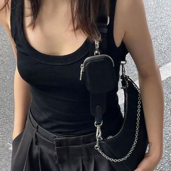 The design of women's bags black nylon purse crossbody shoulder bag men zipper chain handbag lady fashion Wallet Bag hobo saddle clutch bags Underarm Purses, White
The design of women's bags black nylon purse crossbody shoulder bag men zipper chain handbag lady fashion Wallet Bag hobo saddle clutch bags Underarm Purses, White