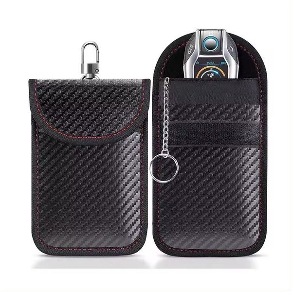 Premium RFID Signal Blocking Faraday Bag for Fob, Anti-Theft Car Key Protector Pouch - Carbon Fiber 
Premium RFID Signal Blocking Faraday Bag for Fob, Anti-Theft Car Key Protector Pouch - Carbon Fiber
