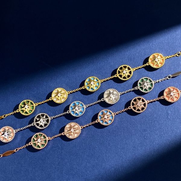 Free Shipping Luxury Brand Fashion Charm Bracelet Rose Gold Silver Color Chain Turquoise Shell 5 Compass Star Hexagram Crystal Cubic Zirconi Women Jewelry Gift
Free Shipping Luxury Brand Fashion Charm Bracelet Rose Gold Silver Color Chain Turquoise Shell 5 Compass Star Hexagram Crystal Cubic Zirconi Women Jewelry Gift