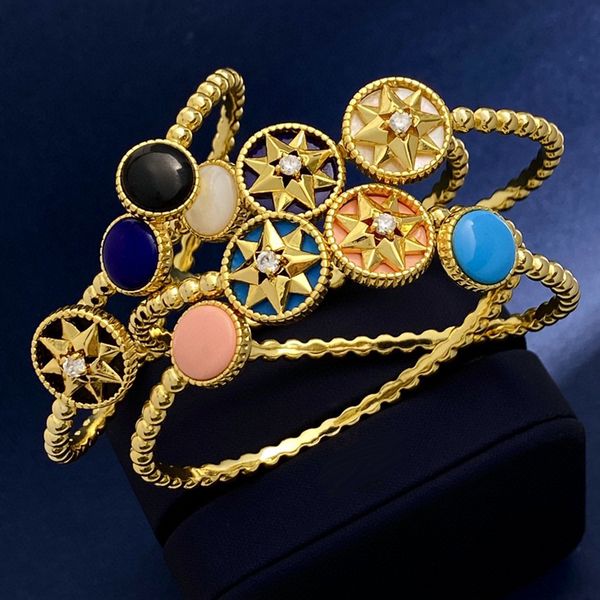 Free Shipping Luxury Brand Fashion Open Bangle Charm Bracelet Turquoise Shell Compass Star Hexagram Crystal Cubic Zirconi Women Jewelry Gift
Free Shipping Luxury Brand Fashion Open Bangle Charm Bracelet Turquoise Shell Compass Star Hexagram Crystal Cubic Zirconi Women Jewelry Gift