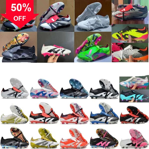 Designer Mens Football Boots Elite Foldover Fold Over Tongue FG High Quality Laceless Laces Kids Youth Men Cleats Soccer Comfortable Training Leather Shoes, Blue
Designer Mens Football Boots Elite Foldover Fold Over Tongue FG High Quality Laceless Laces Kids Youth Men Cleats Soccer Comfortable Training Leather Shoes, Blue