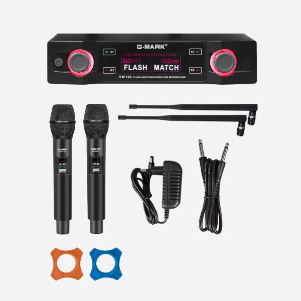 Karaoke Microphone G-MARK EW100 Professional UHF Handheld Mic Fixed Frequency 50M For Home Party Show Wedding
