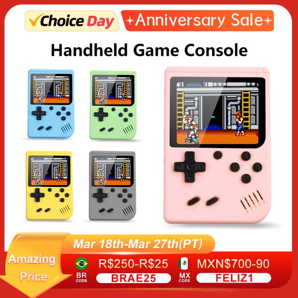 Portable Retro Mini Video Game Console 8-Bit Handheld Game Player Built-in 500 Games AV Out Game Console Kids Boy Gift 1020mAh