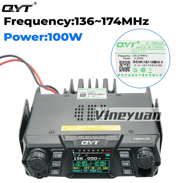 KT-780 QYT Plus 100 Watts Super High Power VHF136-174mhz Car Radio/Mobile Transceiver KT780 256channels Long range communication
KT-780 QYT Plus 100 Watts Super High Power VHF136-174mhz Car Radio/Mobile Transceiver KT780 256channels Long range communication