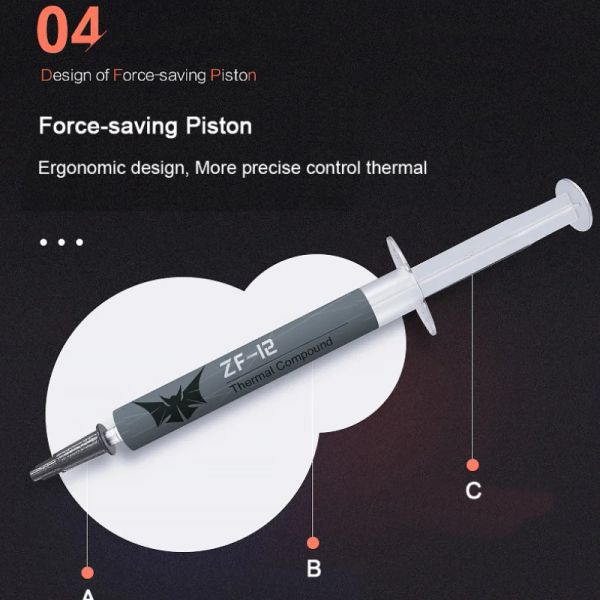 Thermal paste processor zf-12 Thermal grease Grease Paste Silicone Plaster Heat Sink Cooling Coolers CPU Thermal pastes zf 12w