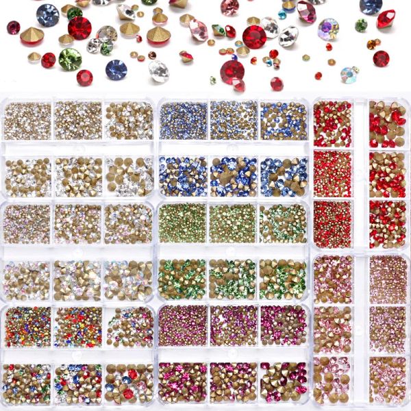 pcs Nail Rhinestone Small Irregular Beads Colorful Clear Crystal D Art Rhinestones Stone Manicure Accessory 5