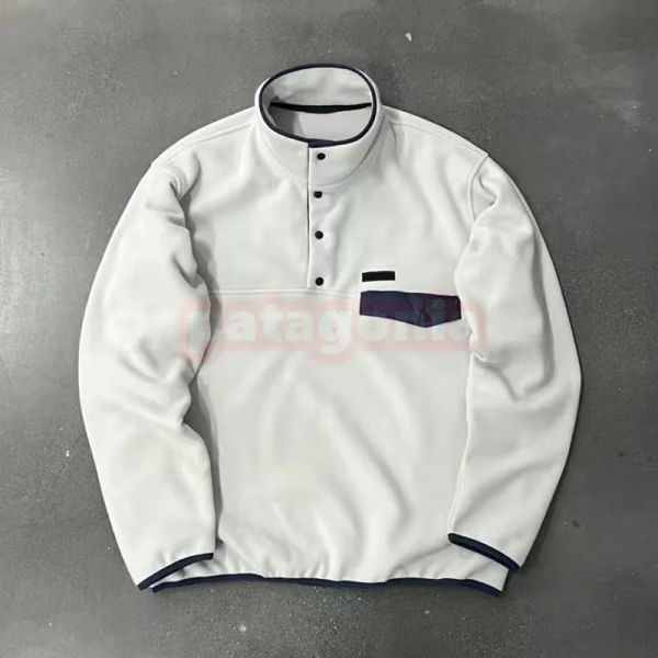Fashion Men's Casual Hoodies Designer Men Women's Stand Collar Polar Fleece Sweatshirts Men Contrast Colour Sweater Jacket Asian Size S-XL
