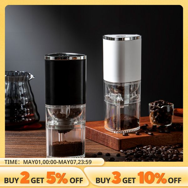 DHgate 1 PCS Portable Electric Coffee Grinder TYPE C USB Charge Ceramic Grinding Core Home Coffee Beans Pulverizer Grinder sold by DHgate