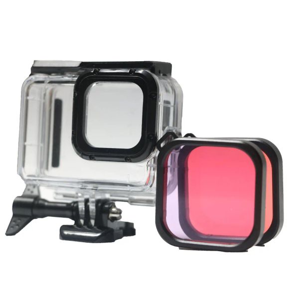 For Gopro 12 Accessories Case Waterproof Housing Diving 45M Protective Red Pink Original Case Filter For Go pro Hero 9 10 11