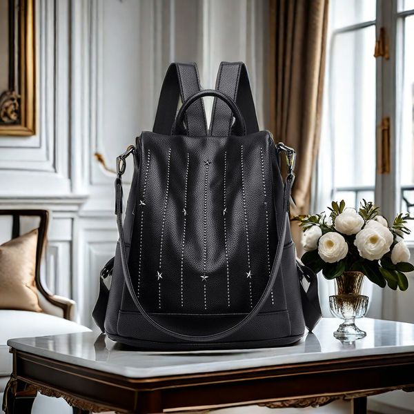 Street tide womens shoulder bag street fashion anti-theft women messenger bag trend rivet leisure travel backpack daily Joker leather handbag wholesale, Black
Street tide womens shoulder bag street fashion anti-theft women messenger bag trend rivet leisure travel backpack daily Joker leather handbag wholesale, Black