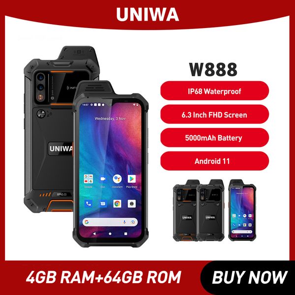 W888 UNIWA ATEX Smartphone Explosion-proof 4G Mobile Phone 4GB 64GB Andriod 11 IP68 Waterproof 5000mAh 6.3 inch NFC Cellphone B 6B, Black
W888 UNIWA ATEX Smartphone Explosion-proof 4G Mobile Phone 4GB 64GB Andriod 11 IP68 Waterproof 5000mAh 6.3 inch NFC Cellphone B 6B, Black