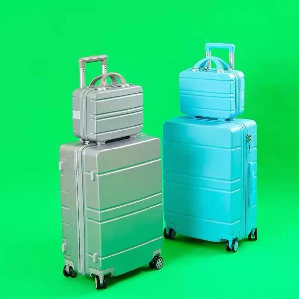 toolsbox Suitcases Fashion Rolling Luggage Set Travel Cabin Suitcase Spinner Wheels Carry On Trolley Bag Women Student Case