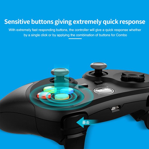 Ipega PG-9157 Mobile Phone Gamepad Bluetooth Game Controller with Hidden Foldable Holder for Android iOS PC PS3 Switch Joystick