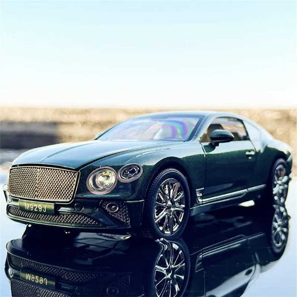 2026 New Diecast Cars 1 24 Bentley Continental GT Alloy Luxy Diecasts Simulation Metal Car Model Sound Light Collection Childrens Toys Gift Toys