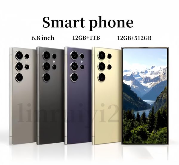 Ultra S24 5G 4G 6.8-inch phone HD camera for taking photos Full touch screen phone GPS 1TB 512GB 256GB Face unlock Smart recognition super smart phone, Grey
Ultra S24 5G 4G 6.8-inch phone HD camera for taking photos Full touch screen phone GPS 1TB 512GB 256GB Face unlock Smart recognition super smart phone, Grey