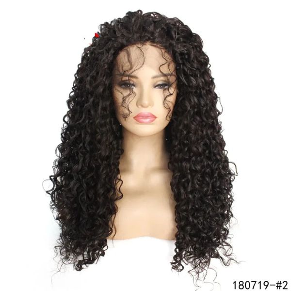 Wigs Black Kinky Curly Synthetic Lacefront Wig 14~26 inches Pelucas Simulation Human Hair Lace Front Wigs 180719#2, Ombre color
Wigs Black Kinky Curly Synthetic Lacefront Wig 14~26 inches Pelucas Simulation Human Hair Lace Front Wigs 180719#2, Ombre color