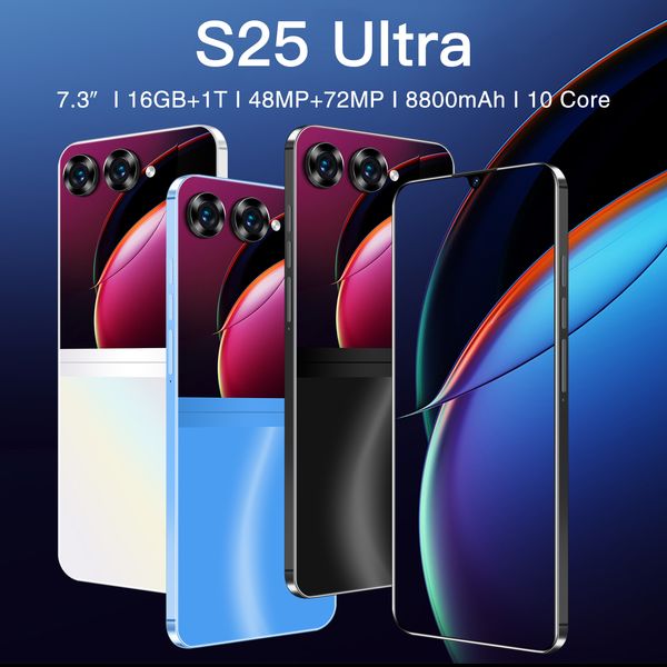 Ultra S25 New Ultra-thin Original Global Version 5G Smartphone 16GB+1TB 8800mAh 48MP+72MP Qualcomm8 Gen 2 4G/5G Network Phone Android -thin 4G/