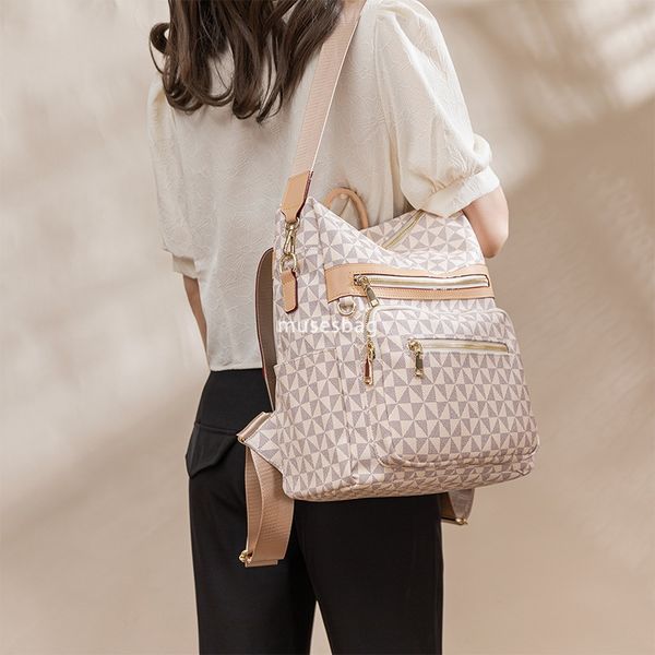 New Women's Bag Trendy Print Versatile Backpack Large Capacity Casual Book Bag Fashion Outdoor Travel Backpack, White
New Women's Bag Trendy Print Versatile Backpack Large Capacity Casual Book Bag Fashion Outdoor Travel Backpack, White